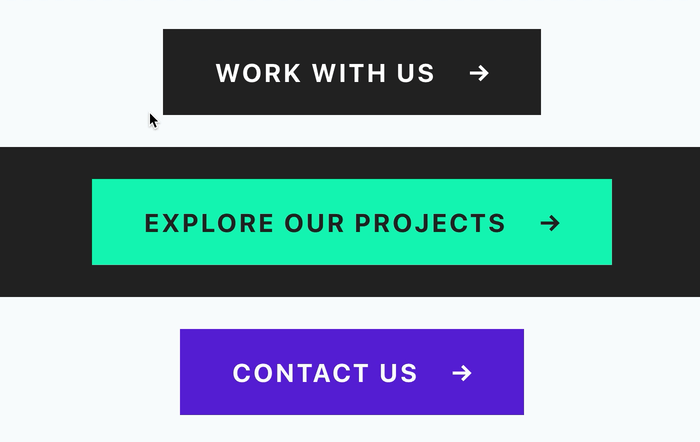 Animation of arrows swiping across our buttons Delight